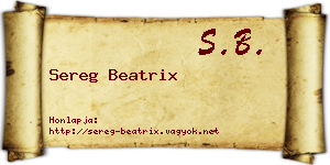 Sereg Beatrix névjegykártya